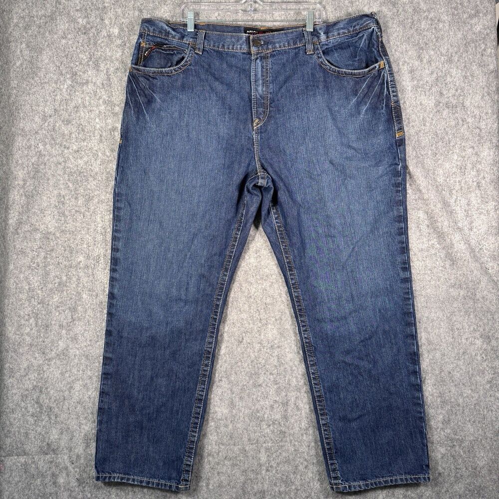 Ariat FR Jeans Mens 44x32 Measures 44x31 Blue M3 Loose Straight Workwear